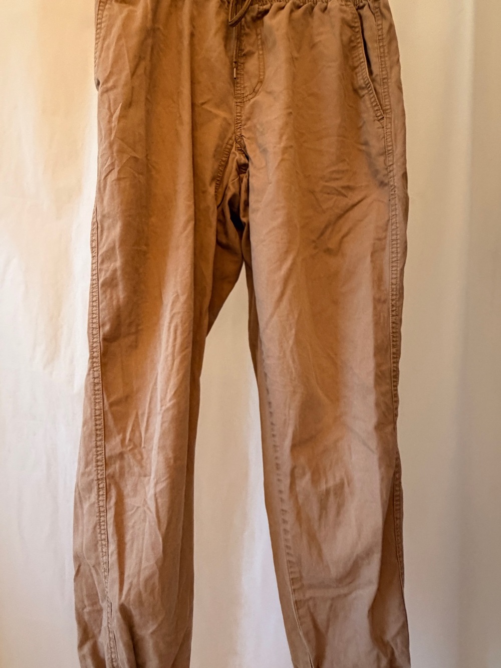 Polo Men's Casual Drawstring Pants - khaki Medium